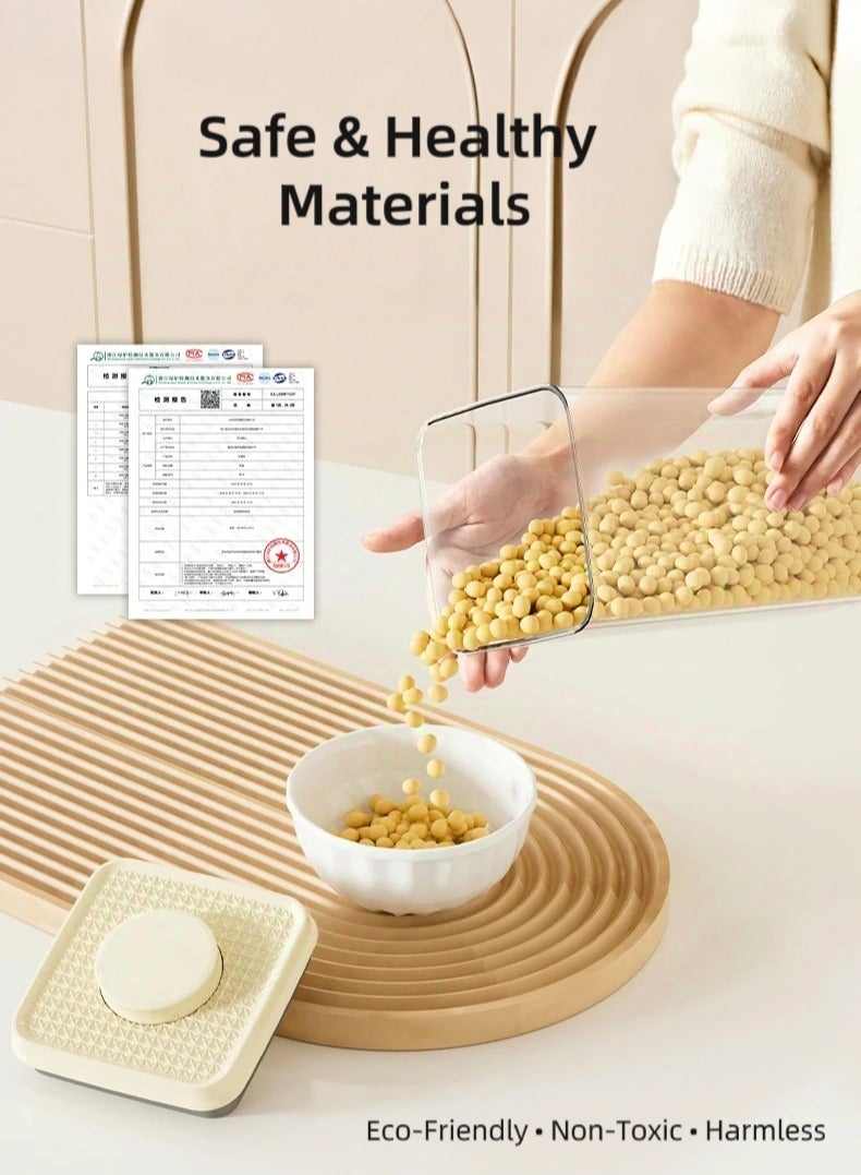 DC-ITECH Food Storage Containers Organiser & Cereal Storage Containers for Kitchen with VacuumLids Leak Proof Wide Mouth Vacuum Seal for Coffee Beans Fruit Spice Tea 1.7L - Image 3