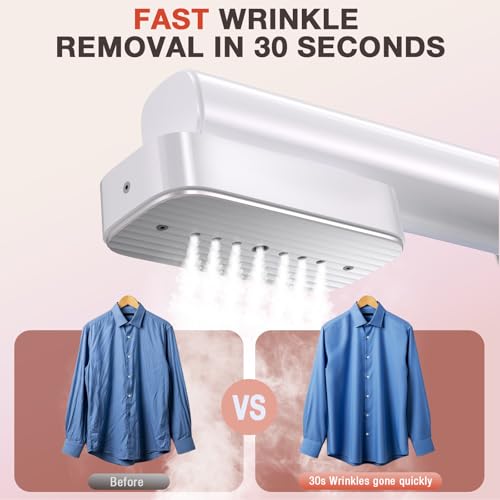 nesmar G5 Pro Smart Handheld Steamer for Clothes – Global Voltage Adaptation（100-240V）1200W Palm-Sized & Lightweight (1lb), Dual Steam Modes, Easy Wrinkle Remover, Auto Shut-Off for Travel & Home - Image 5