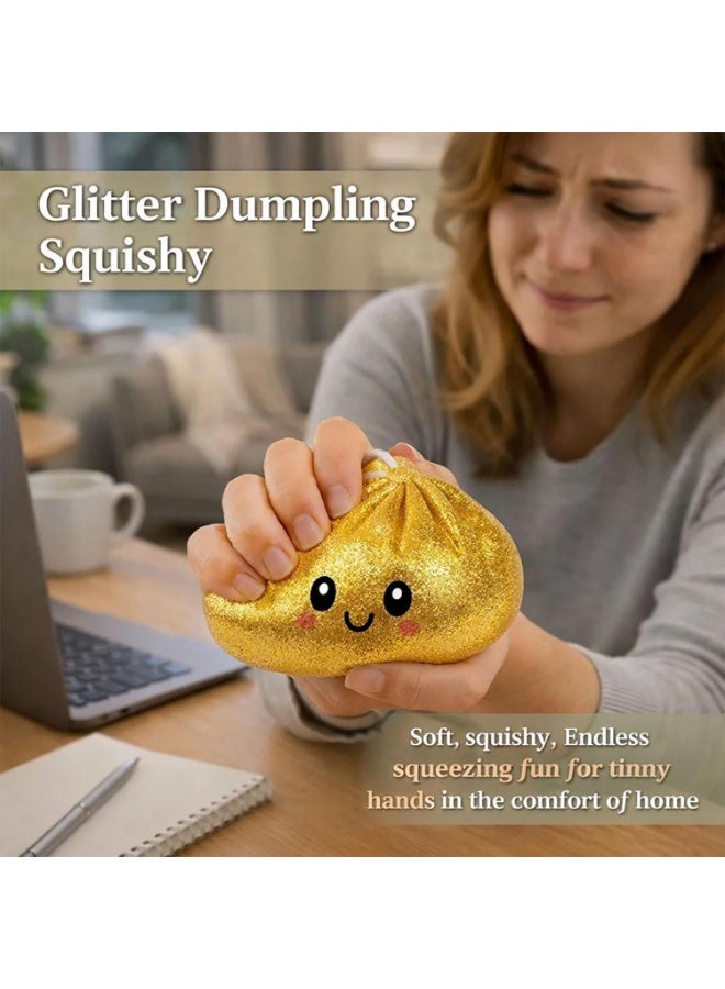 squishy Dumpling Squishy Surprise Box, Dumpling Squishy, Glitter Dumplings Squishies with Steamer Box, Surprise Box Design for Endless Fun (1Pc) - Image 2