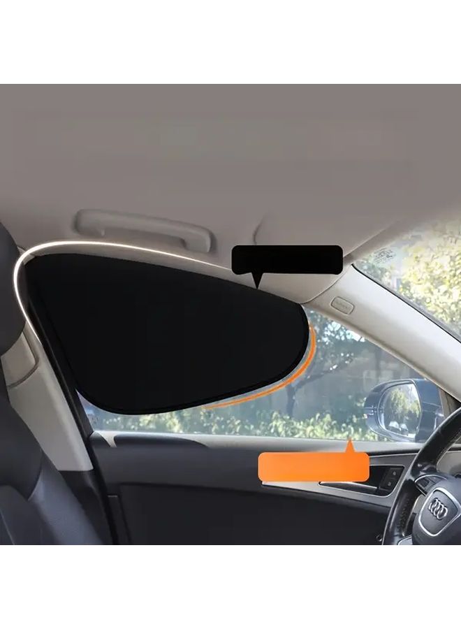 Front Rear Window Sunshade 4pcs Static Adsorption Privacy Anti Peep UV Protection Foldable Storage - Image 4