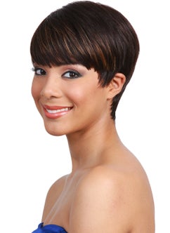 BOBBI BOSS BOBBI BOSS Human Hair Wig - MH1212 CUTIE (# 1B - Off Black) 