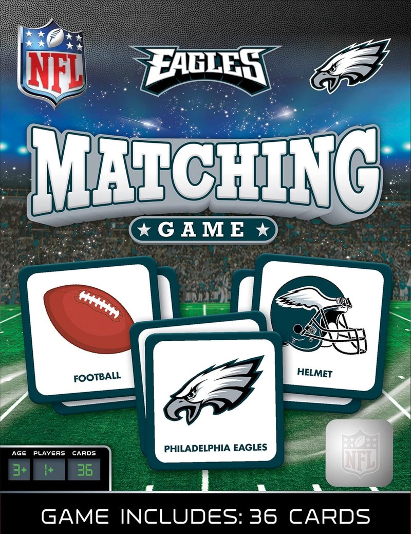 Master Pieces Sports Games - Philadelphia Eagles NFL Matching Game - Game for Kids and Family - Laugh and Learn - Image 1
