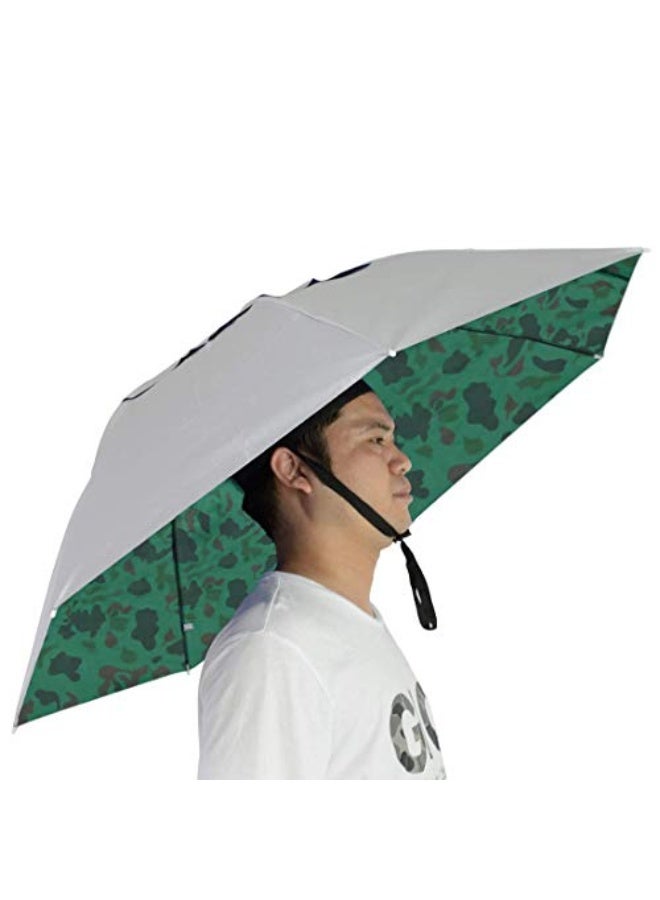 Generic NALACAL Umbrella Hat Fishing Hat Folding Adjustable Sun Rain Cap, Free Umbrella Cap for Adults Children, Anti-UV Waterproof Headwear for Fishing Gardening Golf Sunshade Outdoor - Image 1