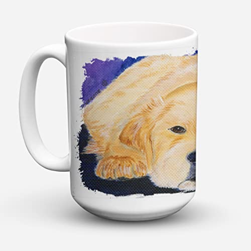 Caroline's Treasures SS8212CM15 Golden Retriever Dishwasher Safe Microwavable Ceramic Coffee Mug 15 ounce, 15 ounce, multicolor - Image 1