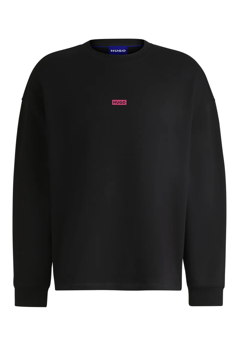 HUGO Cotton-terry sweatshirt with logo print