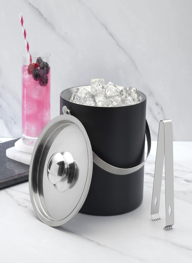 Houdini Double Wall Matte Black Stainless Steel Ice Bucket - Image 3