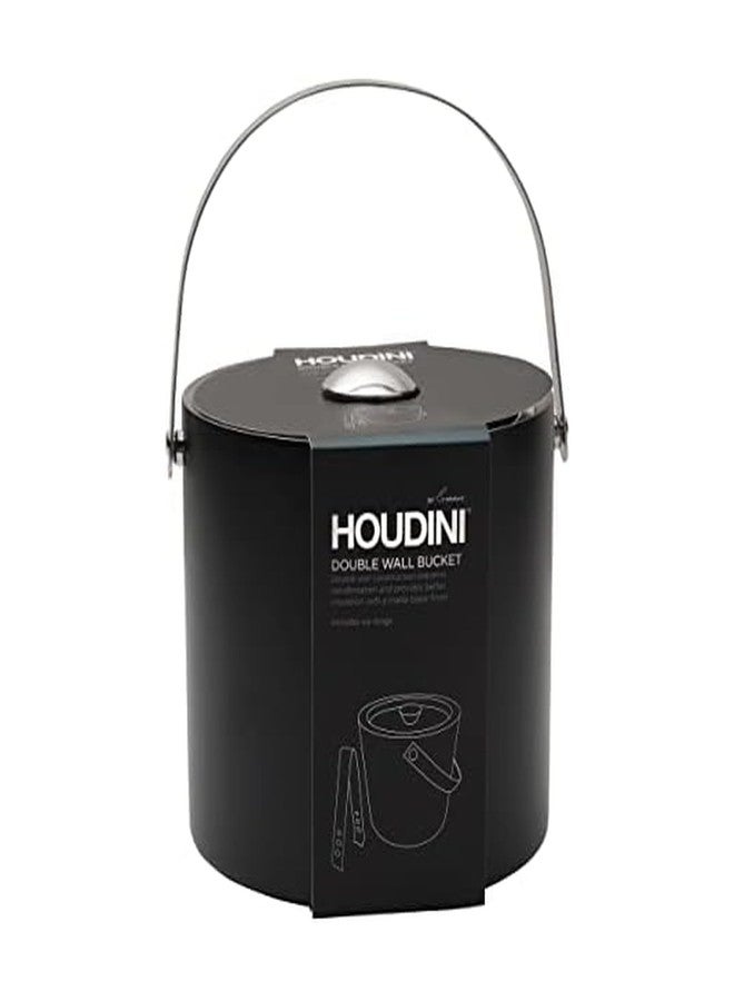 Houdini Double Wall Matte Black Stainless Steel Ice Bucket - Image 1