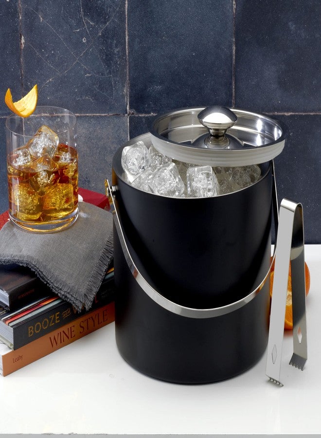 Houdini Double Wall Matte Black Stainless Steel Ice Bucket - Image 5