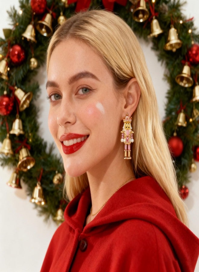 ZMANYIJEW Christmas Earrings Nutcracker earrings stud for Women Cute and Interesting Nutcracker Jewelry Holiday Earring Christmas Stocking Stuffers (color) - Image 2