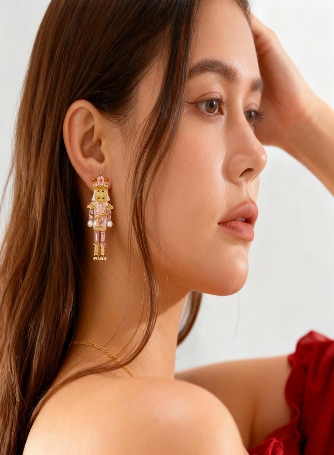 ZMANYIJEW Christmas Earrings Nutcracker earrings stud for Women Cute and Interesting Nutcracker Jewelry Holiday Earring Christmas Stocking Stuffers (color) - Image 4