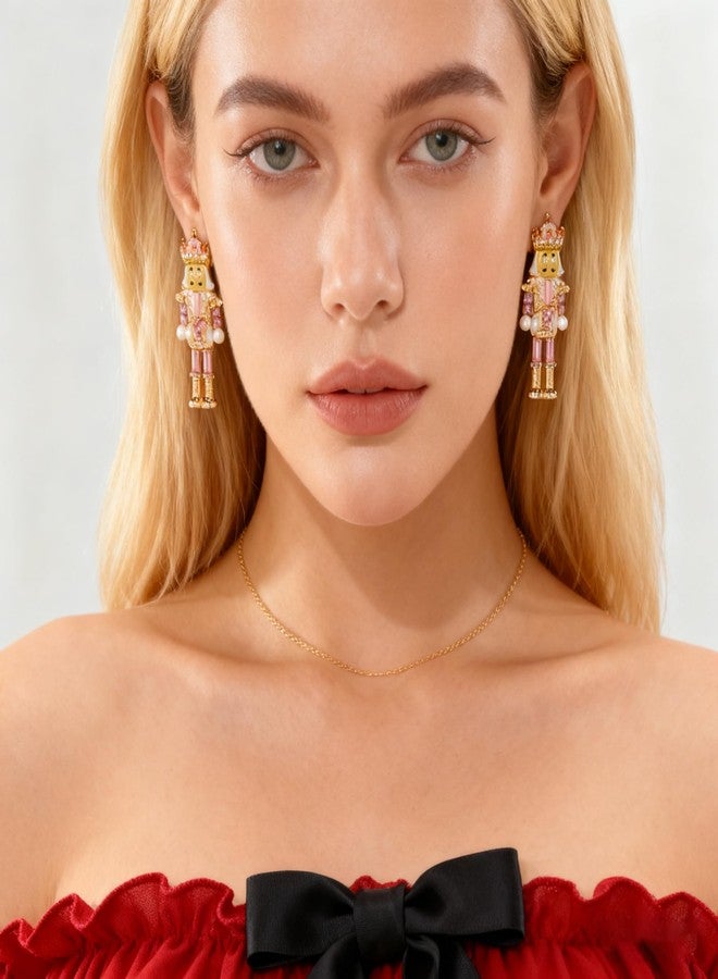 ZMANYIJEW Christmas Earrings Nutcracker earrings stud for Women Cute and Interesting Nutcracker Jewelry Holiday Earring Christmas Stocking Stuffers (color) - Image 3