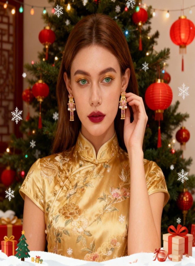 ZMANYIJEW Christmas Earrings Nutcracker earrings stud for Women Cute and Interesting Nutcracker Jewelry Holiday Earring Christmas Stocking Stuffers (color) - Image 5