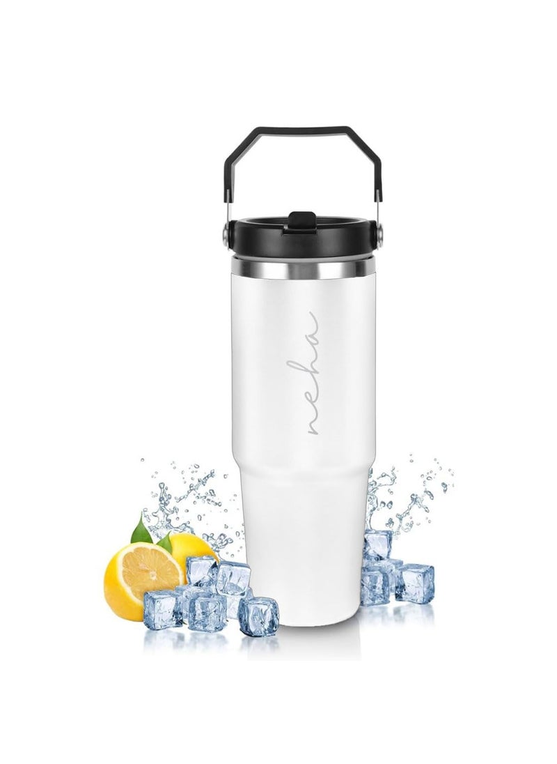 Nutcase Nutcase Personalized Tumbler Bottle with Straw Double Wall Vacuum Bottle with Handle 900ml  - Image 2