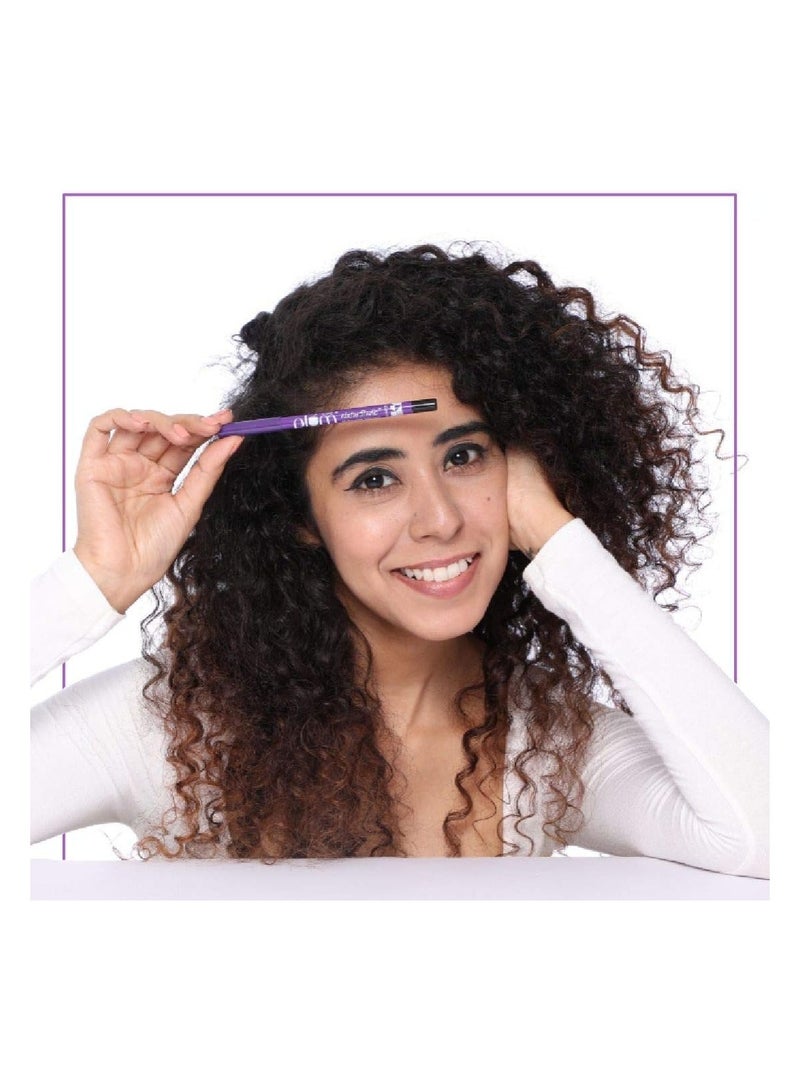 Plum Naturstudio All-Day-Wear Kajal|Water & Smudge-Proof|24 Hr Long Stay|Intense Matte Black|Smooth Application|Gel Finish, 2-In-1 Kajal,Eye Liner|Sensitive Eyes & Contact Lenses|With Sharpener|1.2 Gm - Image 2