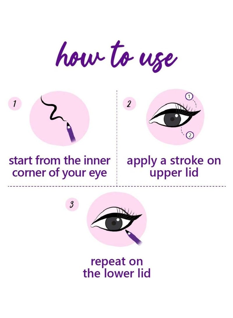 Plum Naturstudio All-Day-Wear Kajal|Water & Smudge-Proof|24 Hr Long Stay|Intense Matte Black|Smooth Application|Gel Finish, 2-In-1 Kajal,Eye Liner|Sensitive Eyes & Contact Lenses|With Sharpener|1.2 Gm - Image 5