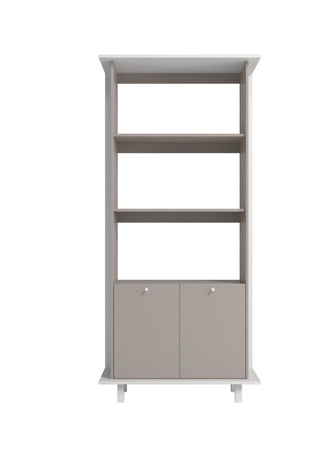 Home Box Wooden Bookcase Cabinet  - Mdp 15Mm Color White/Fendi 90 x 35 x 195 cm  - Image 4