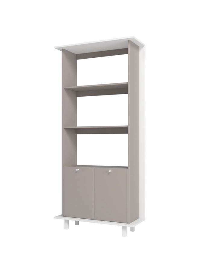 Home Box Wooden Bookcase Cabinet  - Mdp 15Mm Color White/Fendi 90 x 35 x 195 cm  - Image 3