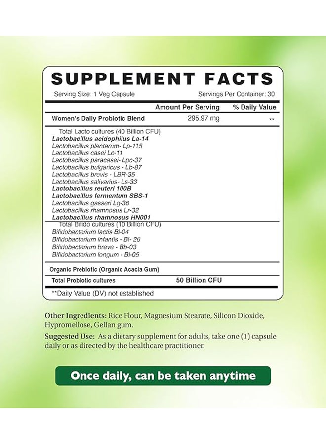 Organic Earth Once A Day Formula For Digestive Balance Womens Health And Immune Health With 50 Billion Cfu And 16 Probiotic Strains - Image 4