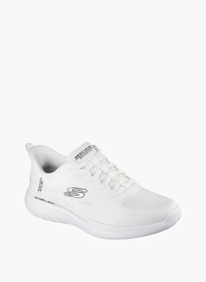 سكيتشرز Men's Logo Detail Sports Shoes With Lace-Up Closure - Bounder 2.0
