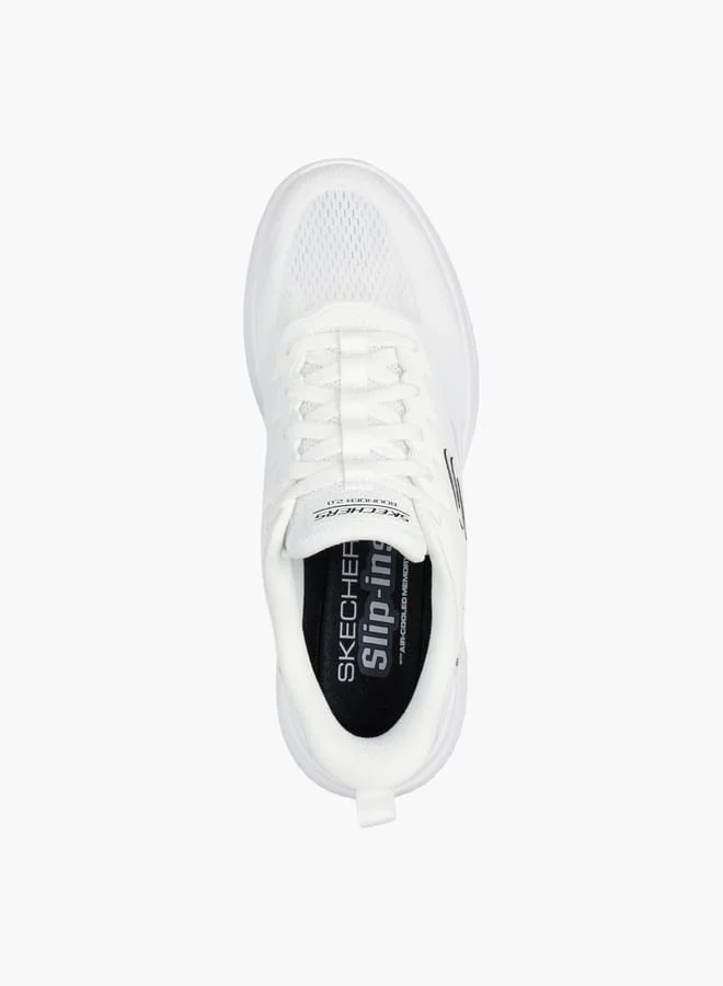 SKECHERS Men's Logo Detail Sports Shoes With Lace-Up Closure - Bounder 2.0