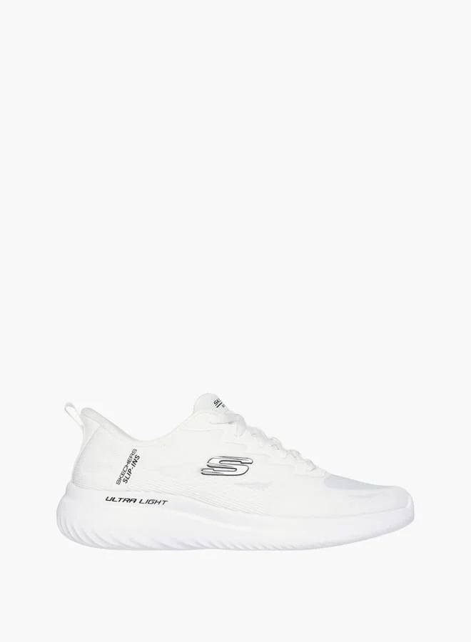 سكيتشرز Men's Logo Detail Sports Shoes With Lace-Up Closure - Bounder 2.0