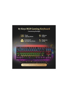 ريدراجون لوحة مفاتيح الألعاب الميكانيكية Redragon K552-Rgb Kumara Rgb LED Backlit (أسود)  - Image 2