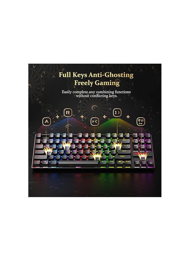 ريدراجون لوحة مفاتيح الألعاب الميكانيكية Redragon K552-Rgb Kumara Rgb LED Backlit (أسود)  - Image 4
