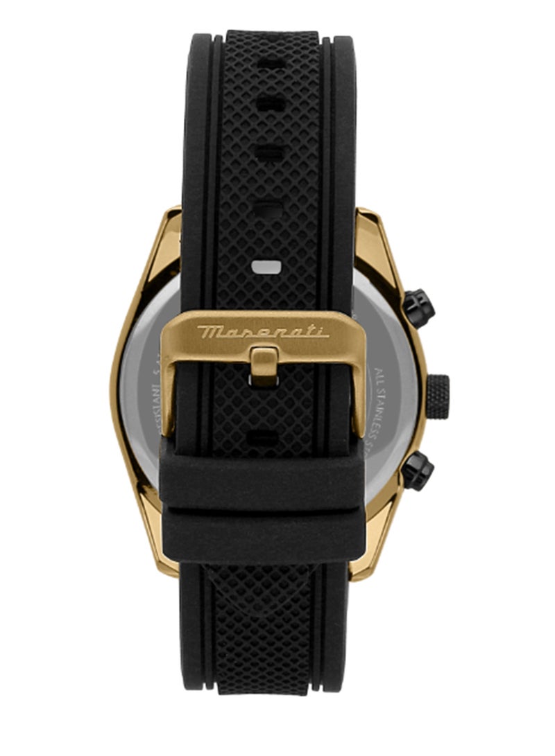 Maserati Men's White Matt Dial Black Silicone Watch - 43 MM - R8851151001 - Image 3