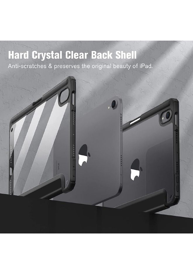SPFYEAH Hybrid Slim Case for iPad Mini 7 (A17 Pro, 7th Gen) 2024 / iPad Mini 6 (6th Gen) 2021, Flip Case with Trifold Stand Pencil Holder, Auto Wake Sleep, Smart Magnetic Cover Clear Acrylic Back Shockproof Case, Black - Image 5