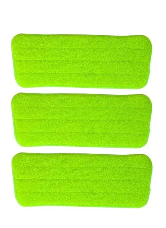 Gasara 3-Piece Microfiber Replacement Spray Mop Head Pad Set Green 