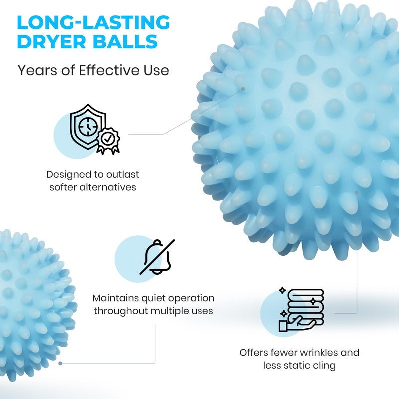 Handy Laundry Reusable Laundry Dryer Balls - A Natural Alternative to Fabric Softener, Reduce Drying Time and Save on Energy, Soft Fluffy Clothes, Fewer Wrinkles, Less Static Cling (Pack of 6) - Image 5