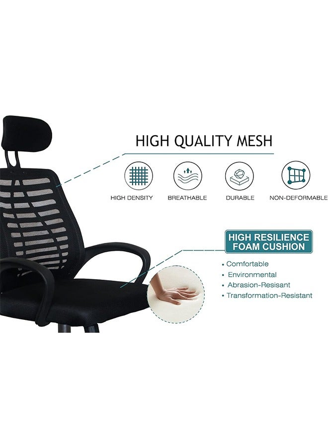JCB CHIC Mesh Executive Office Home Chair 360° Swivel Ergonomic Adjustable Height Lumbar Support Back - Image 5