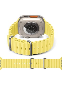 Newest Silicone Ocean Watch Band For Apple Watch Series 8 7 6 5 4 3 2 1 SE Compatible With Apple Watch Band 42mm 44mm 45mm 49mm Replacement Women Mens, Sport  slides Strap for iWatch Ultra