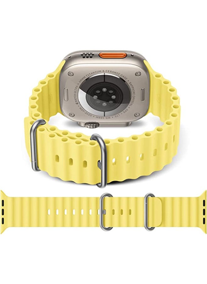 SHOPI - Newest Silicone Ocean Watch Band For Apple Watch Series 8 7 6 5 4 3 2 1 SE Compatible With Apple Watch Band 42mm 44mm 45mm 49mm Replacement Women Mens, Sport  slides Strap for iWatch Ultra - Image 1