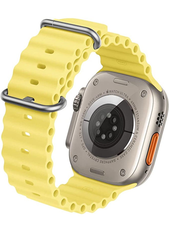 SHOPI - Newest Silicone Ocean Watch Band For Apple Watch Series 8 7 6 5 4 3 2 1 SE Compatible With Apple Watch Band 42mm 44mm 45mm 49mm Replacement Women Mens, Sport  slides Strap for iWatch Ultra - Image 1