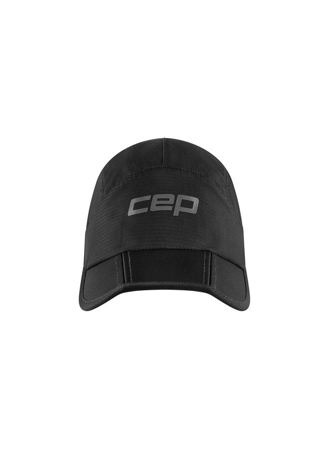 CEP Core Run Foldable Cap, Black, Unisex, OS - Image 1