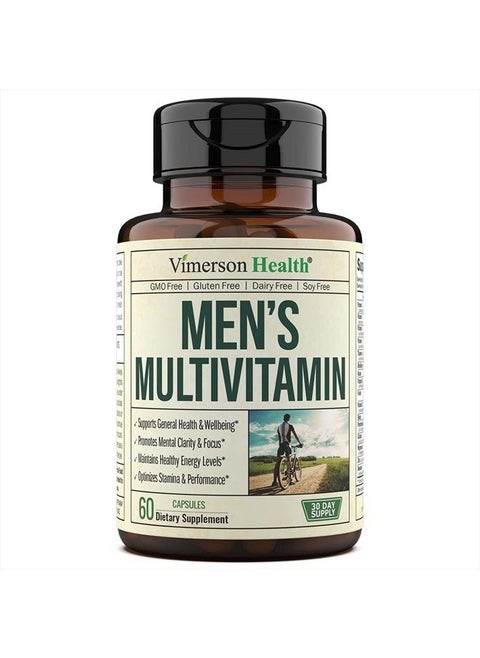 Multivitamin for Men - Daily Men's Multivitamins & Multiminerals Supplement for Energy, Focus and Performance. Mens Vitamins A, C, D, E & B12, Zinc, Calcium, Magnesium & More. 30 Days of Multi Vitamin