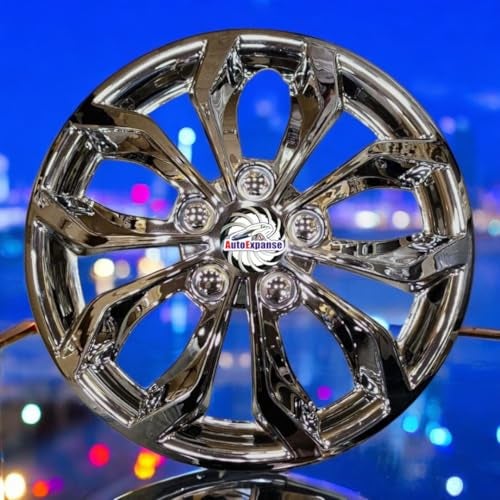 AutoExpanse Car Accessories Wheel Cap, Hub Cap Wheel Cover for Aura, Baleno, Dzire, Ertiga, Fusion, Innova, Ignis, Swift Universal for All 15 Inch Car (FURY-15INCH-CHROME) - Image 2