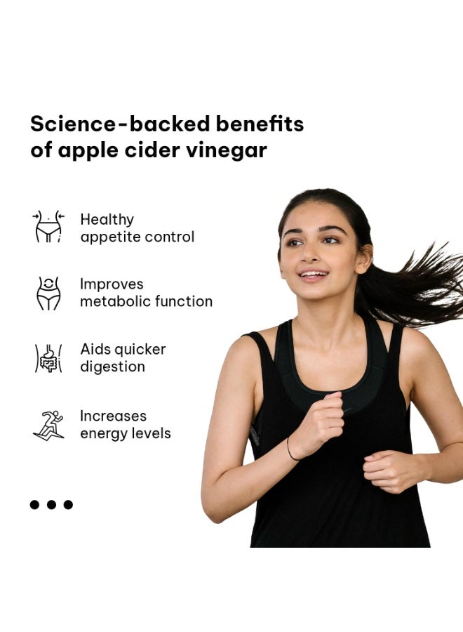 hk vitals Apple Cider Vinegar 750mg (Green Apple, 15 Effervescent Tablets Each (Pack of 4) with Shaker, 650ml) | For Weight Management & Gut Health, Supports Digestion - Image 2