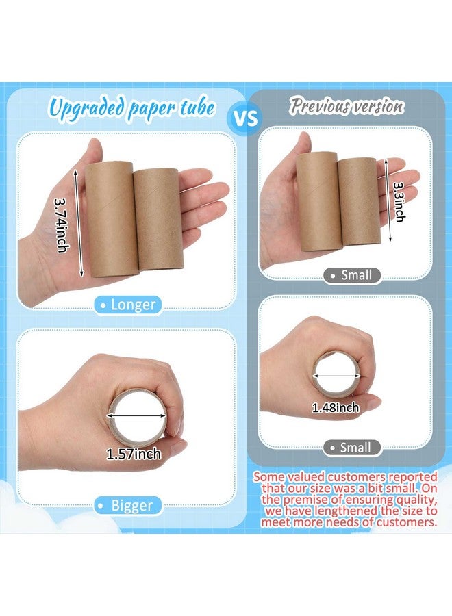 Henoyso 100 Packs Cardboard Tubes For Craft 1.57 X 3.74 Christmas Cardboard House Toilet Paper Rolls Thanksgiving Craft Cardboard Paper Tubes Supplies For Kid Diy(Brown) - Image 3