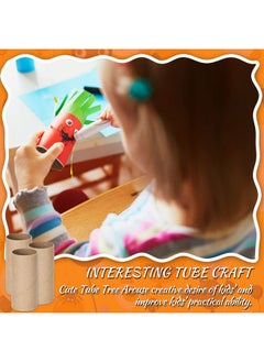 Henoyso 100 Packs Cardboard Tubes For Craft 1.57 X 3.74 Christmas Cardboard House Toilet Paper Rolls Thanksgiving Craft Cardboard Paper Tubes Supplies For Kid Diy(Brown)  - Image 5
