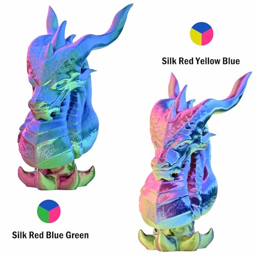 OVVNYXE OVV3D حزمة خيوط الطابعة ثلاثية الأبعاد، خيط PLA بقطر 1.75 مم+/- 0.02 مم، 4 عبوات من خيوط PLA متعددة الألوان وثلاثية الألوان للتعايش الحريري، خيط PLA قوس قزح للطباعة ثلاثية الأبعاد، 4 بكرات × 200 جرام - Image 4