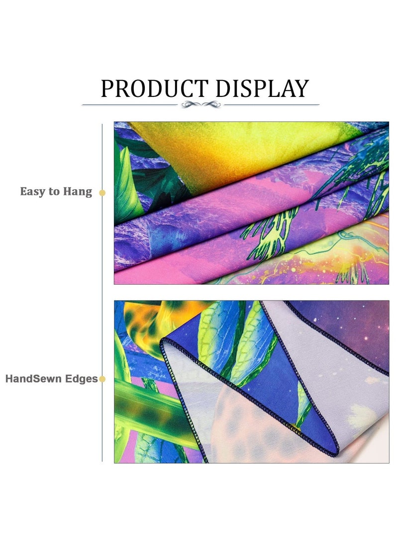 Captaintech Tapestry Wall Hanging, Astronaut& Jellyfish, Glow under UV Light, Tapestry for Bedroom Aesthetic, Home Decoration Living Room, Study, Party, Preppy Room Decor, 130×150cm - Image 5