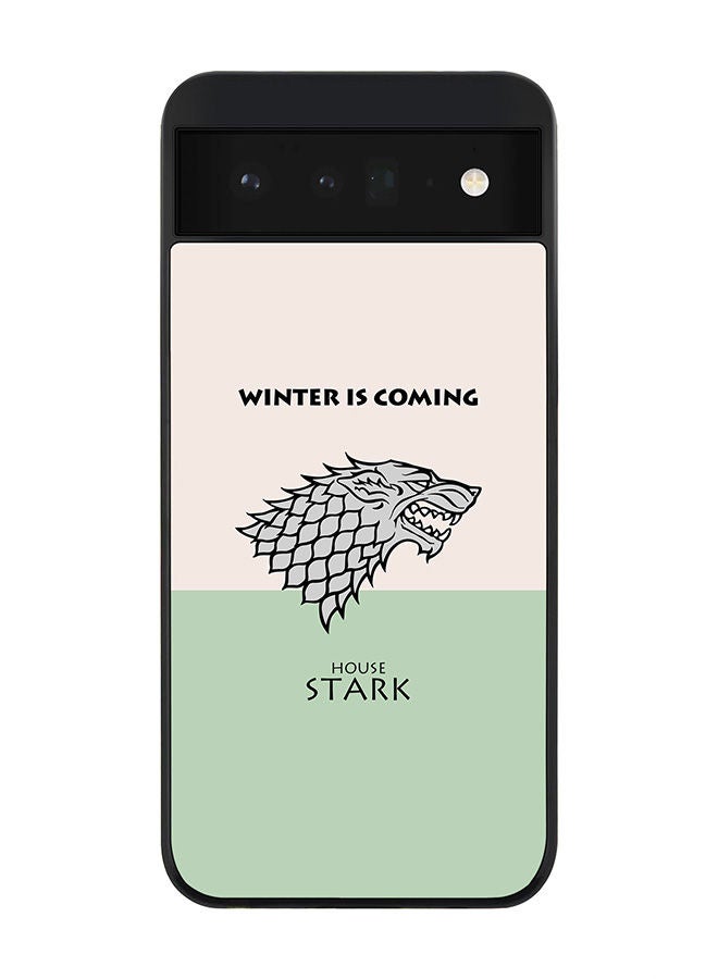 Stylizedd Rugged Black edge case for Google Pixel 6 5G Slim fit Soft Case Flexible Rubber Edges Anti Drop TPU Gel Thin Cover - GOT House Stark - Image 1