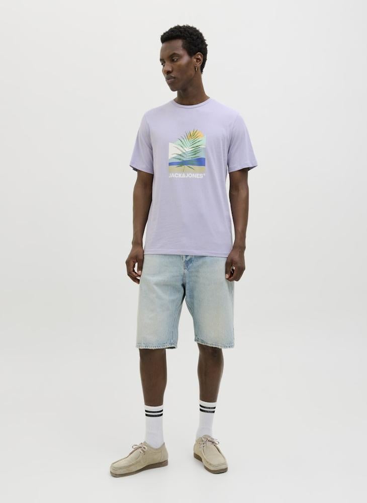 جاك اند جونز تيشيرت بياقة دائرية بقصة عادية مطبوع - Image 5