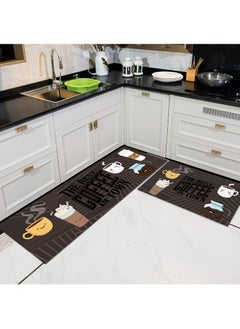 FASHION HOME Set of 2 Kitchen Mats Floor Rug Home Decor Accessories Non Skid Washable  - Image 1