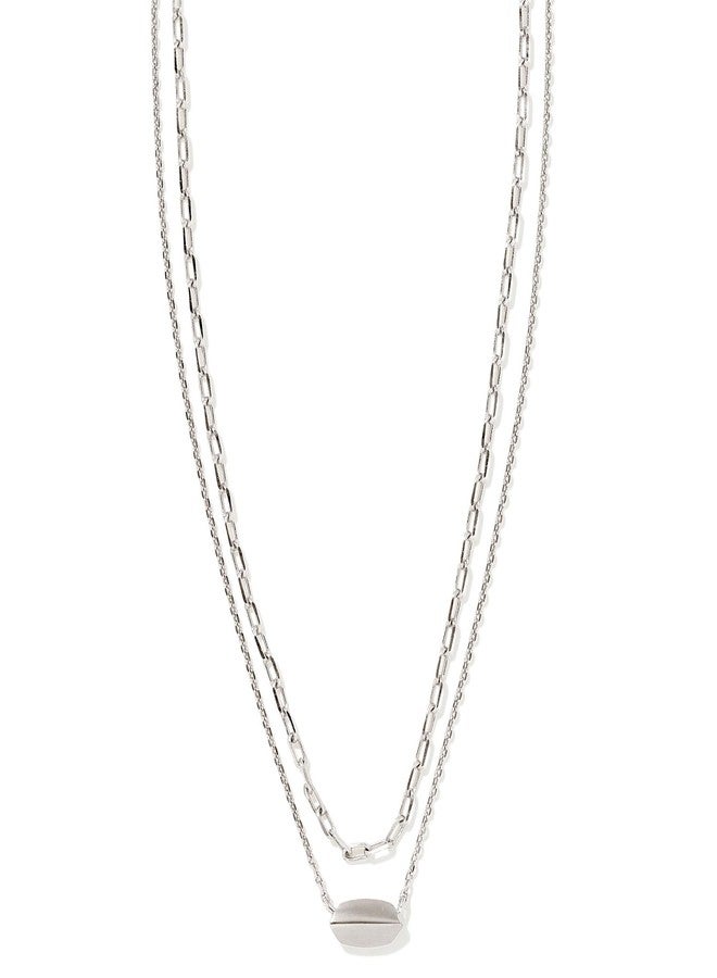 Kendra Scott Brooke Multistrand Necklace Rhodium One Size - Image 1