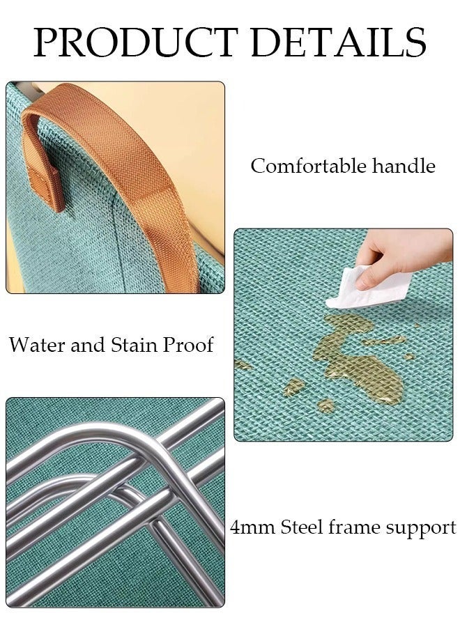 DUNISO 3pcs Foldable Closet Storage Organizer,Wardrobe Clothes Organizer for Clothes Jeans Washable Closet Storage Boxes with Carrying Handles Cube Storage Bin for Home Bedroom Office - Image 3