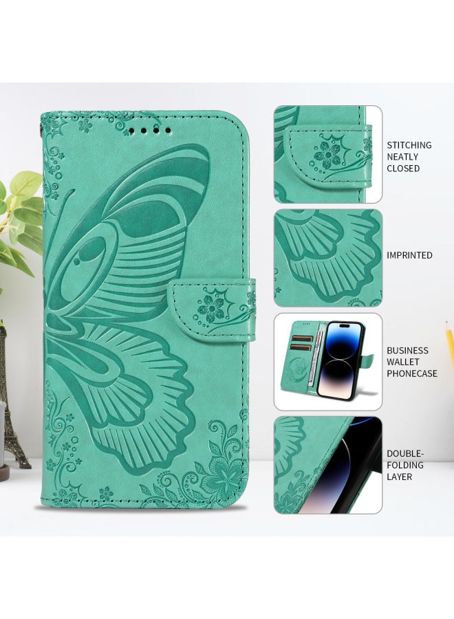 For SonyXperia 1 VI Mobile Phone Leather Case Red Rice Note14 Phoenix Tail Butterfly Embossed Card Portable Rope-Color:Purple Leather Cord-Applicable Model:1 ACE 3V 5G Domestic