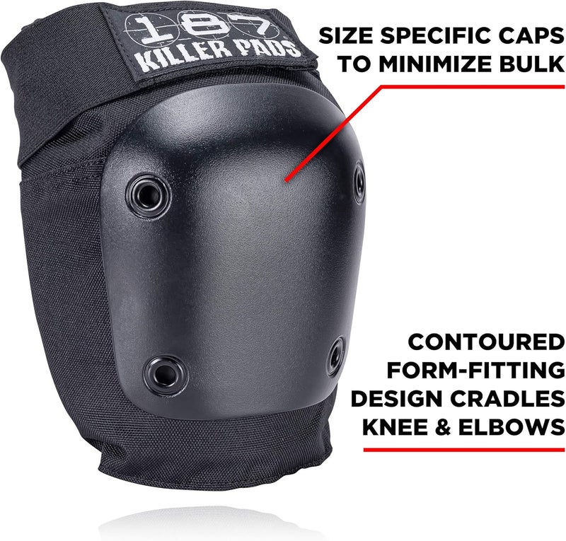 187 Killer Pads Knee Pads and Elbow Pads Combo Pack for Skateboarding - Image 2